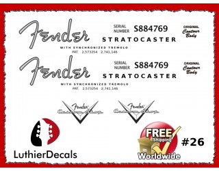 Fender Stratocaster Guitar Decal #26